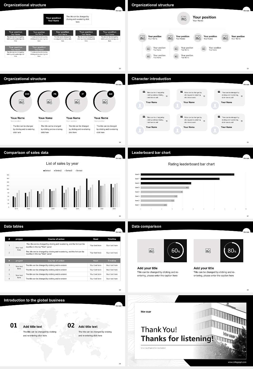 University of Applied Sciences Saarland Academic Presentation/Research Findings Report PPT Template16:9 ratio PPT effect preview image4