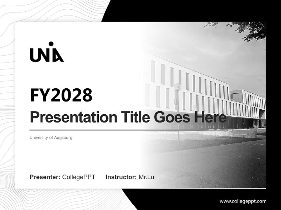 University of Augsburg Academic Presentation/Research Findings Report PPT Template4:3 ratio PPT effect preview image5