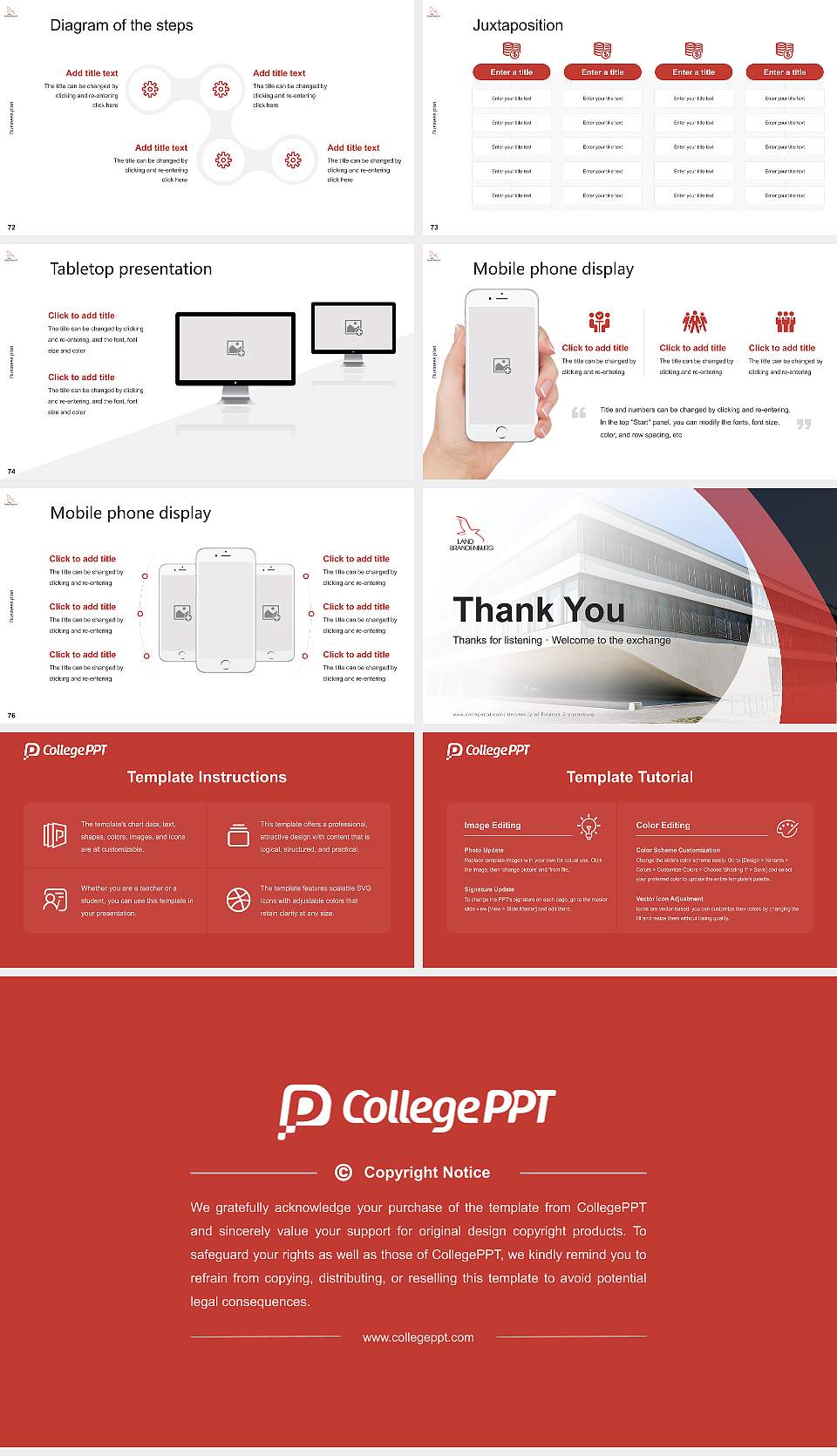 University of Finance Brandenburg Competition/Entrepreneurship Contest PPT Template16:9 ratio PPT effect preview image9