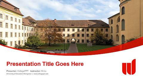 University of Education Weingarten Course/Courseware Creation PPT Template