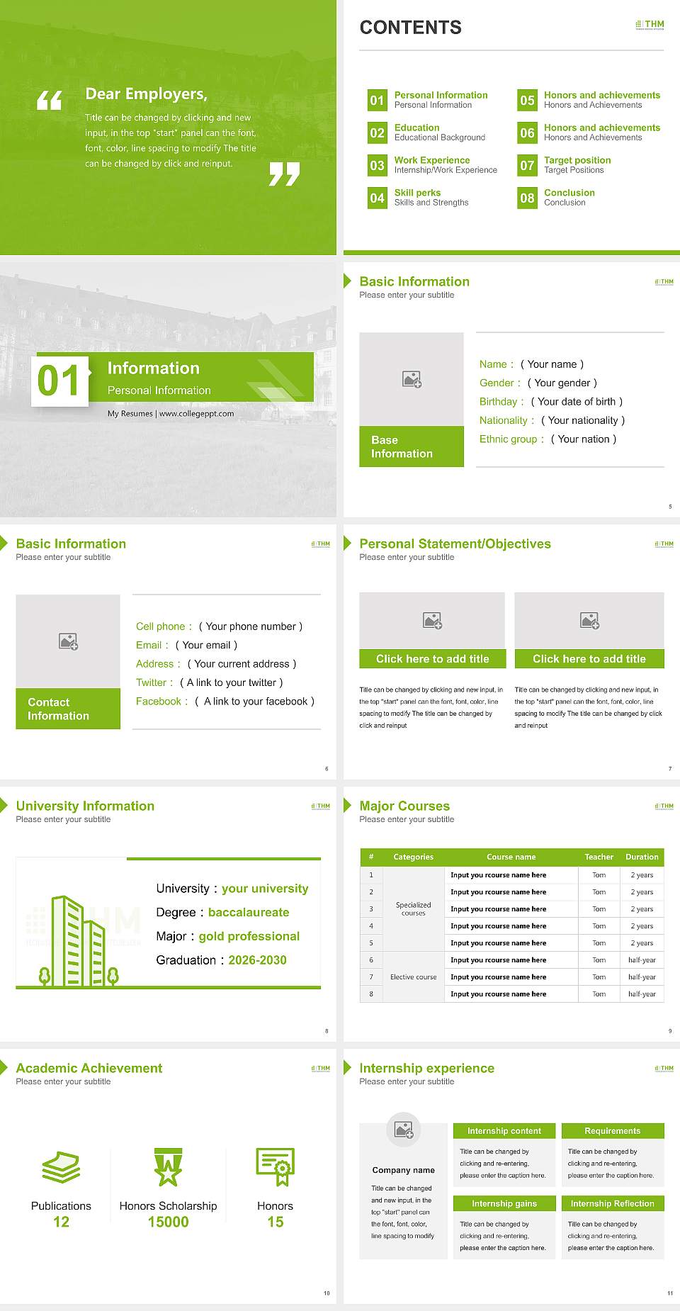 University of Applied Sciences Mittelhessen (THM) – Wetzlar campus Resume PPT Template4:3 ratio PPT effect preview image2