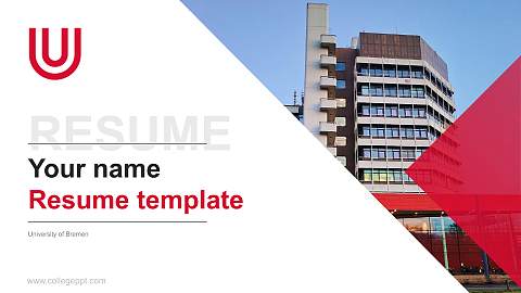 University of Bremen Resume PPT Template