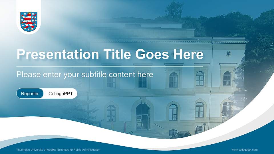 Thuringian University of Applied Sciences for Public Administration Lecture Sharing and Networking Event PPT Template16:9 ratio PPT effect preview image