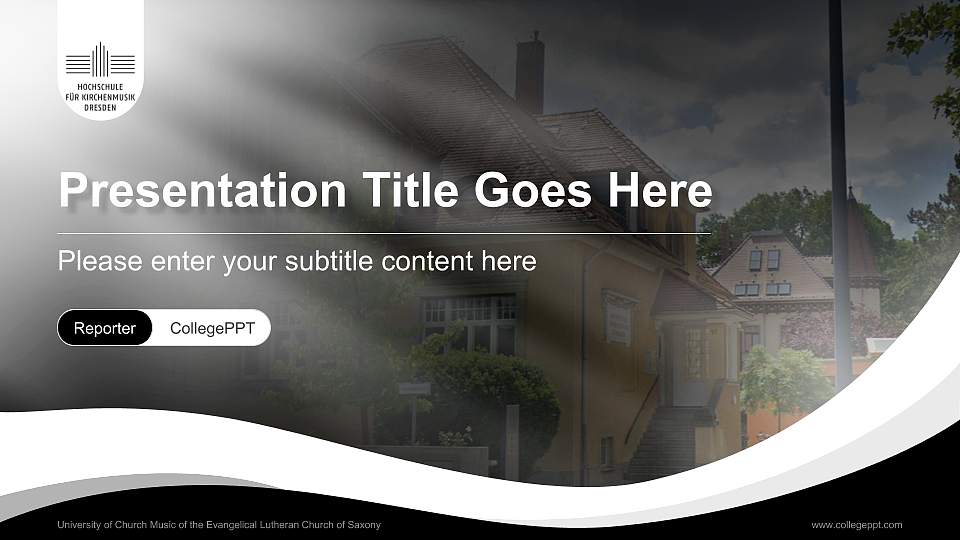 University of Church Music of the Evangelical Lutheran Church of Saxony Lecture Sharing and Networking Event PPT Template16:9 ratio PPT effect preview image