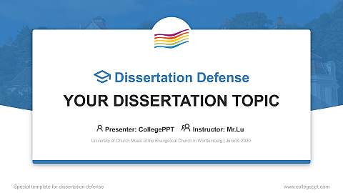 University of Church Music of the Evangelical Church in Württemberg Graduation Thesis Defense PPT Template