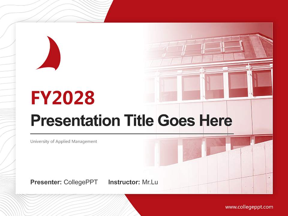 University of Applied Management Academic Presentation/Research Findings Report PPT Template4:3 ratio PPT effect preview image5