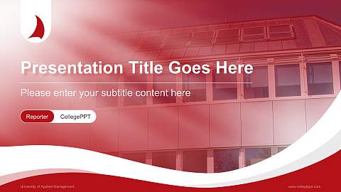 University of Applied Management Lecture Sharing and Networking Event PPT Template