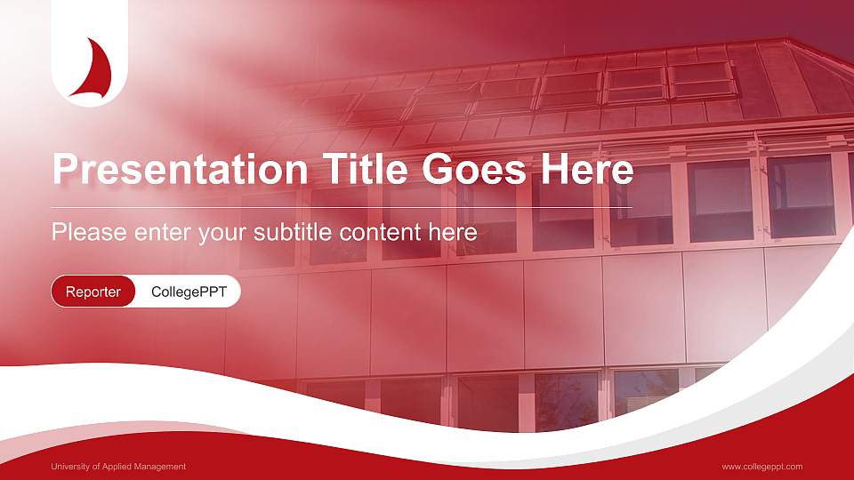 University of Applied Management Lecture Sharing and Networking Event PPT Template16:9 ratio PPT effect preview image
