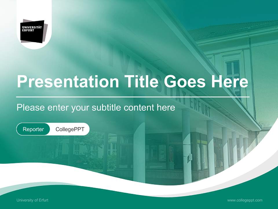 University of Erfurt Lecture Sharing and Networking Event PPT Template4:3 ratio PPT effect preview image4