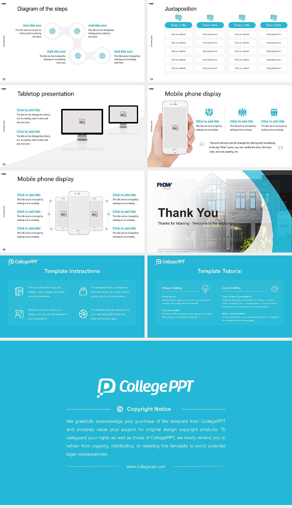 University of Applied Sciences for Business – Bergisch Gladbach campus Competition/Entrepreneurship Contest PPT Template16:9 ratio PPT effect preview image9