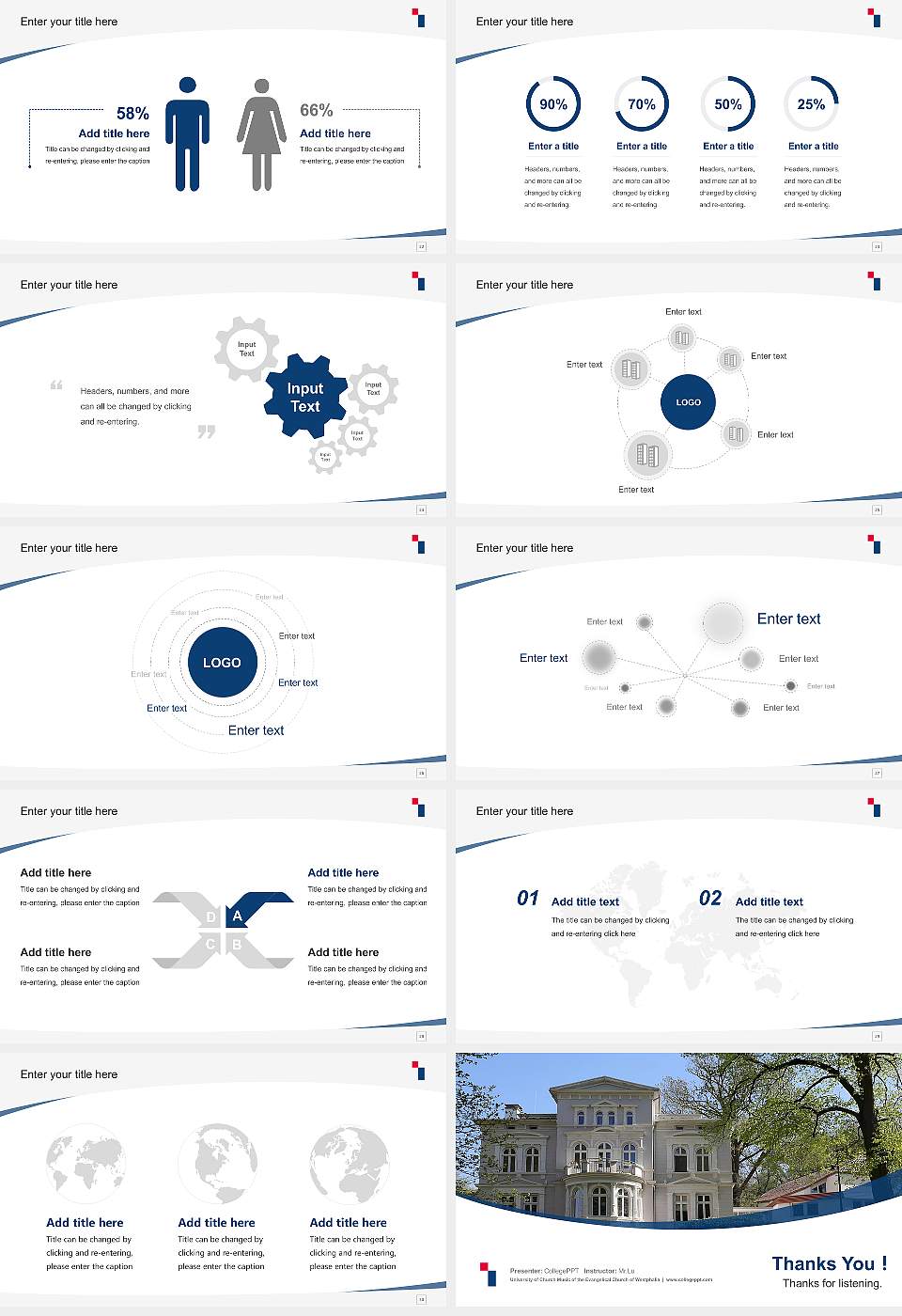 University of Church Music of the Evangelical Church of Westphalia Course/Courseware Creation PPT Template16:9 ratio PPT effect preview image4