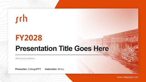 SRH University Heidelberg Academic Presentation/Research Findings Report PPT Template