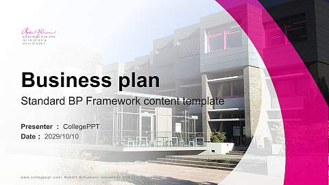 Robert Schumann University of Music Düsseldorf Competition/Entrepreneurship Contest PPT Template