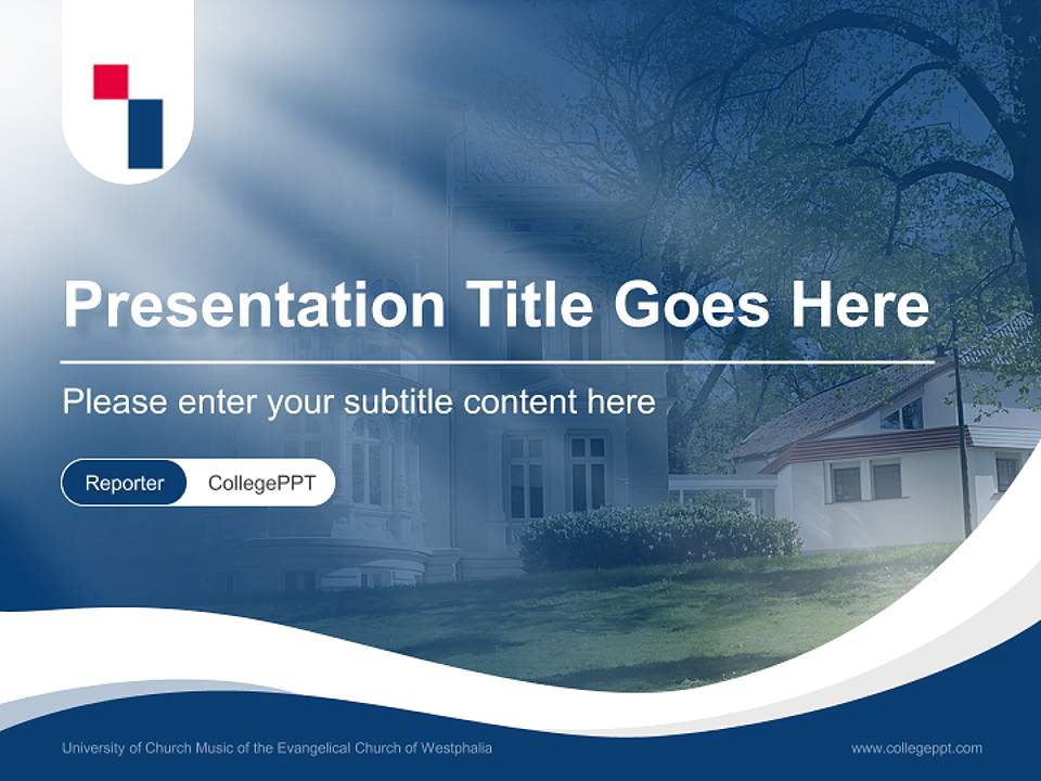 University of Church Music of the Evangelical Church of Westphalia Lecture Sharing and Networking Event PPT Template4:3 ratio PPT effect preview image4