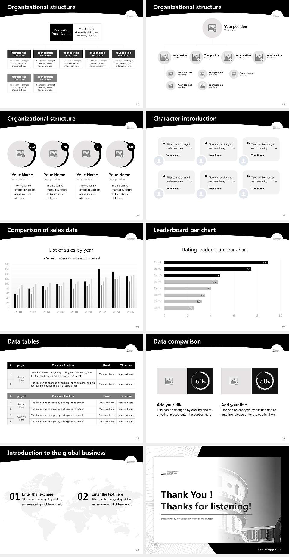 State University of Music and Performing Arts Stuttgart Academic Presentation/Research Findings Report PPT Template4:3 ratio PPT effect preview image4