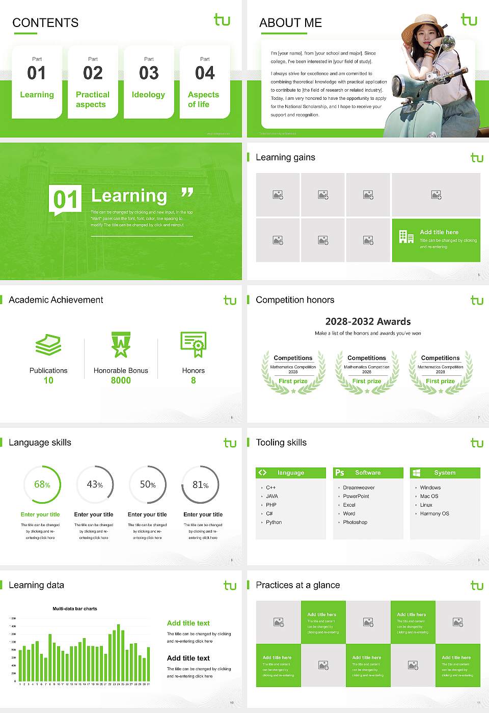 Technical University of Dortmund National Scholarship Defense PPT Template16:9 ratio PPT effect preview image2