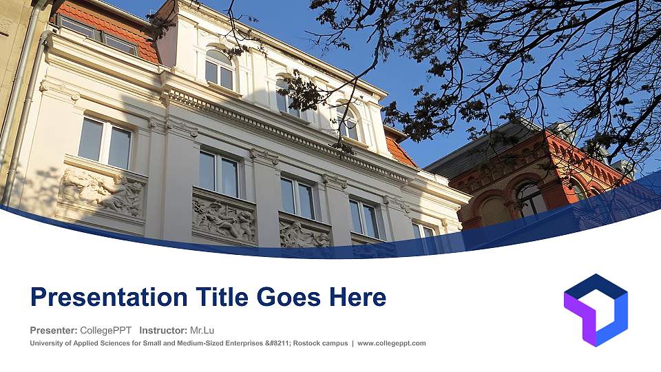 University of Applied Sciences for Small and Medium-Sized Enterprises – Rostock campus Course/Courseware Creation PPT Template16:9 ratio PPT effect preview image