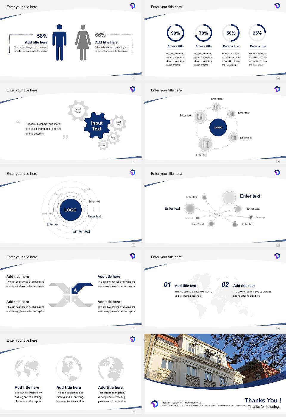 University of Applied Sciences for Small and Medium-Sized Enterprises – Rostock campus Course/Courseware Creation PPT Template16:9 ratio PPT effect preview image4