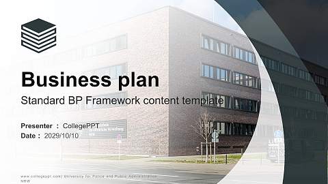 University for Police and Public Administration NRW Competition/Entrepreneurship Contest PPT Template