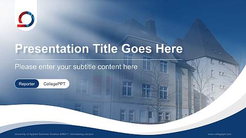 University of Applied Sciences Zwickau – Schneeberg campus Lecture Sharing and Networking Event PPT Template