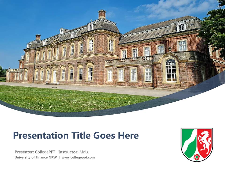 University of Finance NRW Course/Courseware Creation PPT Template4:3 ratio PPT effect preview image5