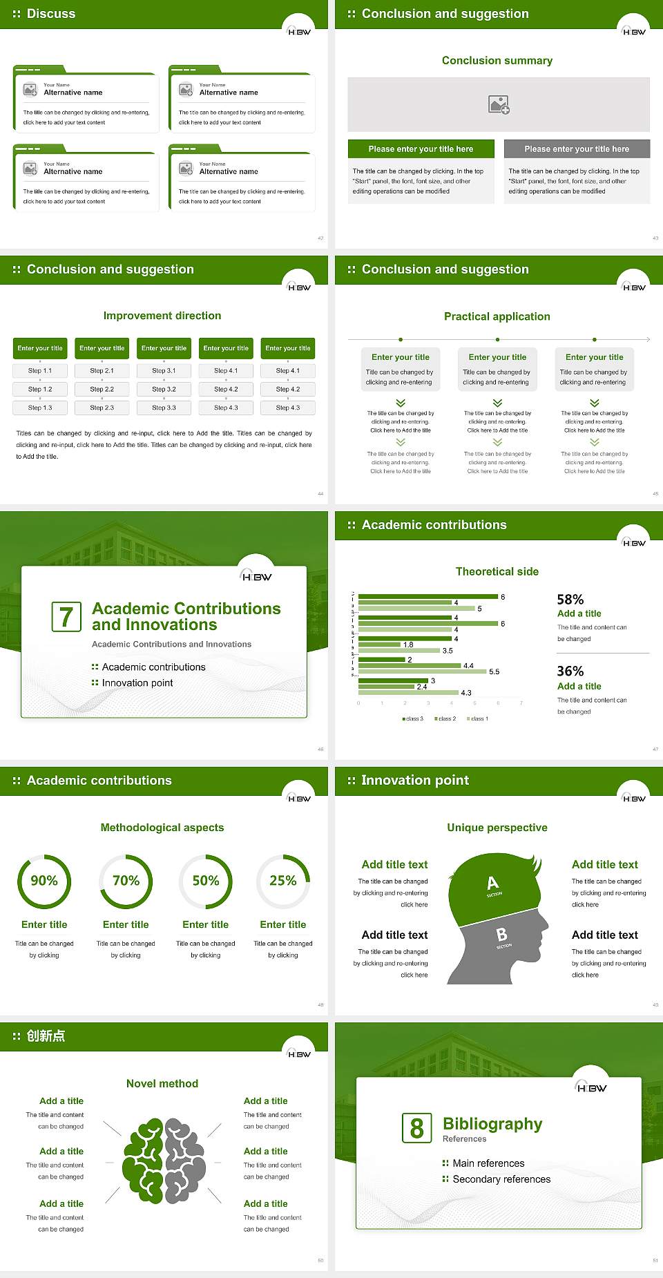 University of Applied Sciences for the Bavarian Economy Graduation Thesis Defense PPT Template4:3 ratio PPT effect preview image6