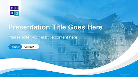 University of Applied Sciences of Diakonie Lecture Sharing and Networking Event PPT Template