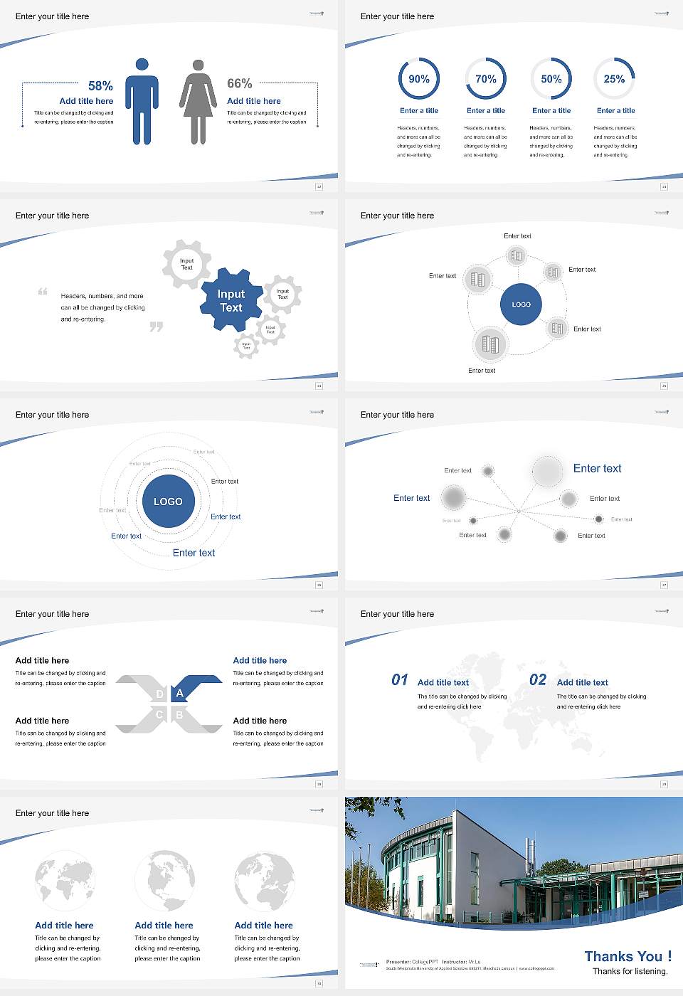 South Westphalia University of Applied Sciences – Meschede campus Course/Courseware Creation PPT Template16:9 ratio PPT effect preview image4