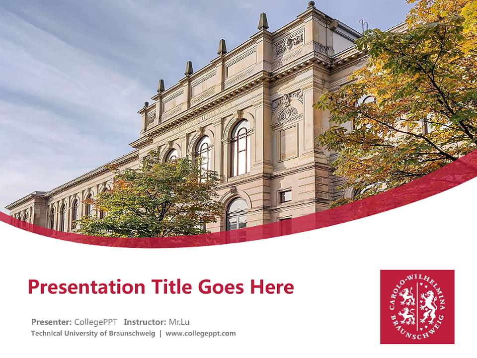 Technical University of Braunschweig Course/Courseware Creation PPT Template4:3 ratio PPT effect preview image5