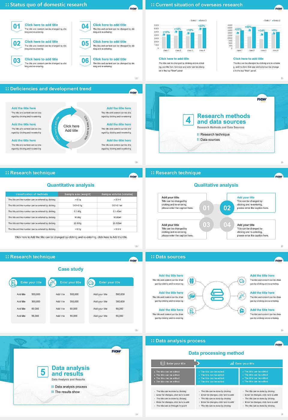 University of Applied Sciences for Business – Mettmann campus Graduation Thesis Defense PPT Template16:9 ratio PPT effect preview image4