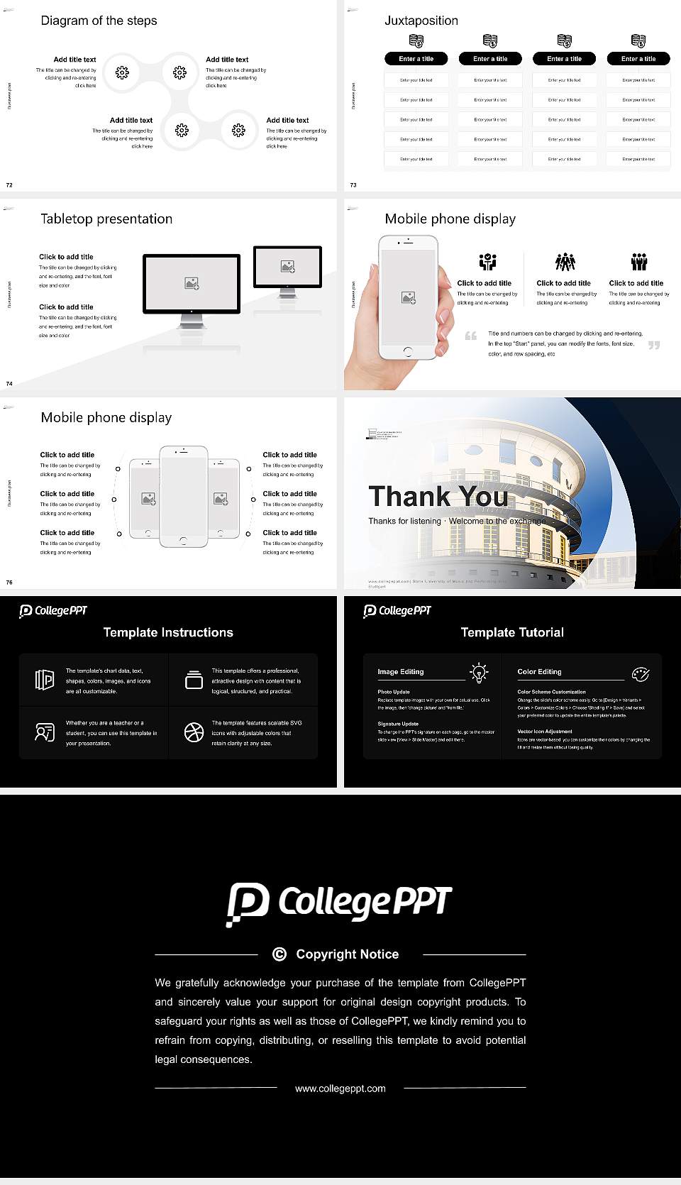 State University of Music and Performing Arts Stuttgart Competition/Entrepreneurship Contest PPT Template16:9 ratio PPT effect preview image9