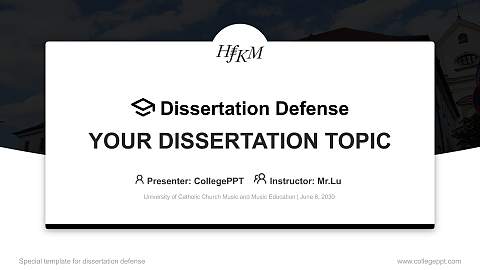 University of Catholic Church Music and Music Education Graduation Thesis Defense PPT Template
