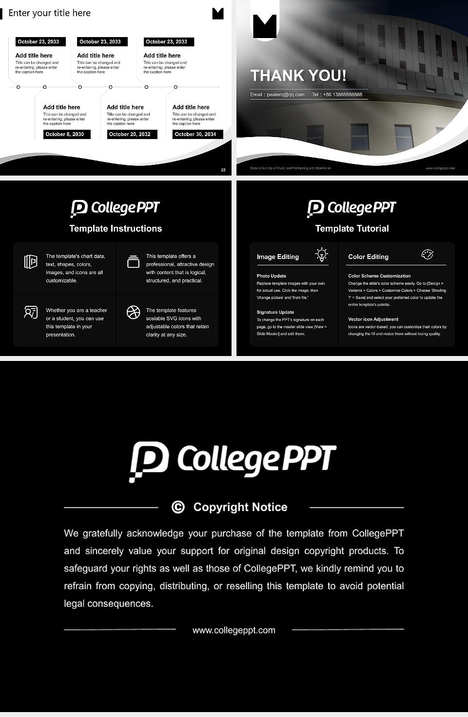 State University of Music and Performing Arts Mannheim Lecture Sharing and Networking Event PPT Template4:3 ratio PPT effect preview image4