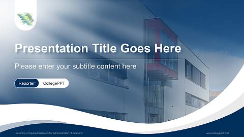 University of Applied Sciences for Administration of Saarland Lecture Sharing and Networking Event PPT Template