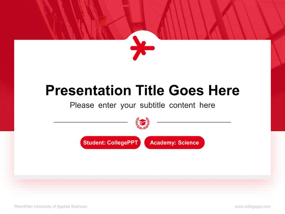 RheinMain University of Applied Sciences National Scholarship Defense PPT Template4:3 ratio PPT effect preview image4