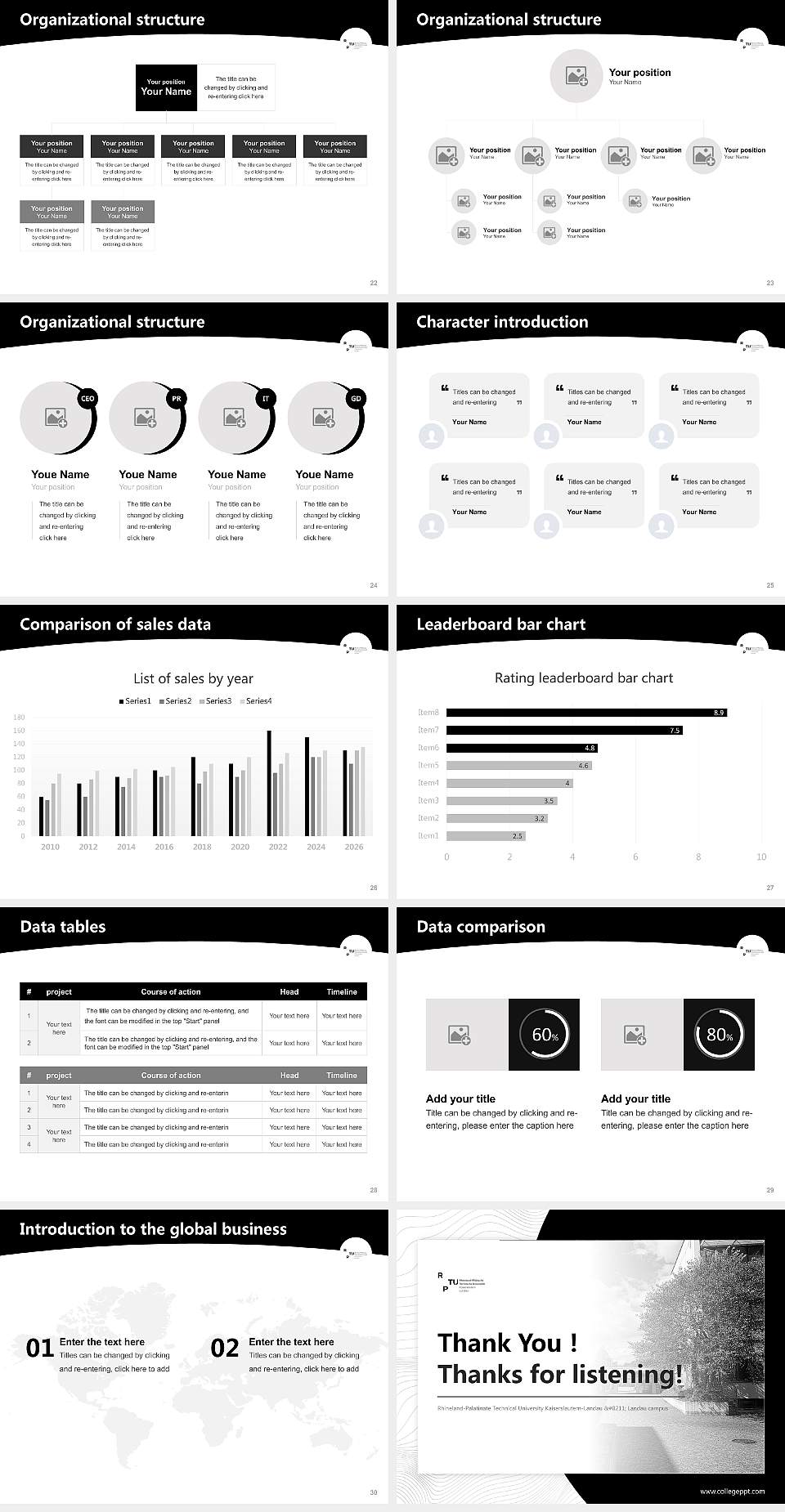 Rhineland-Palatinate Technical University Kaiserslautern-Landau – Landau campus Academic Presentation/Research Findings Report PPT Template4:3 ratio PPT effect preview image4
