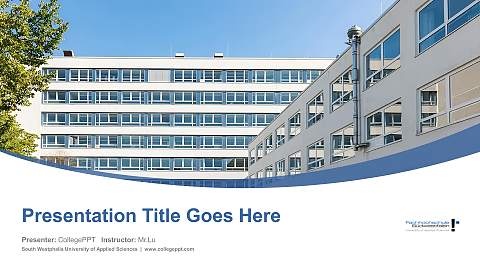 South Westphalia University of Applied Sciences Course/Courseware Creation PPT Template