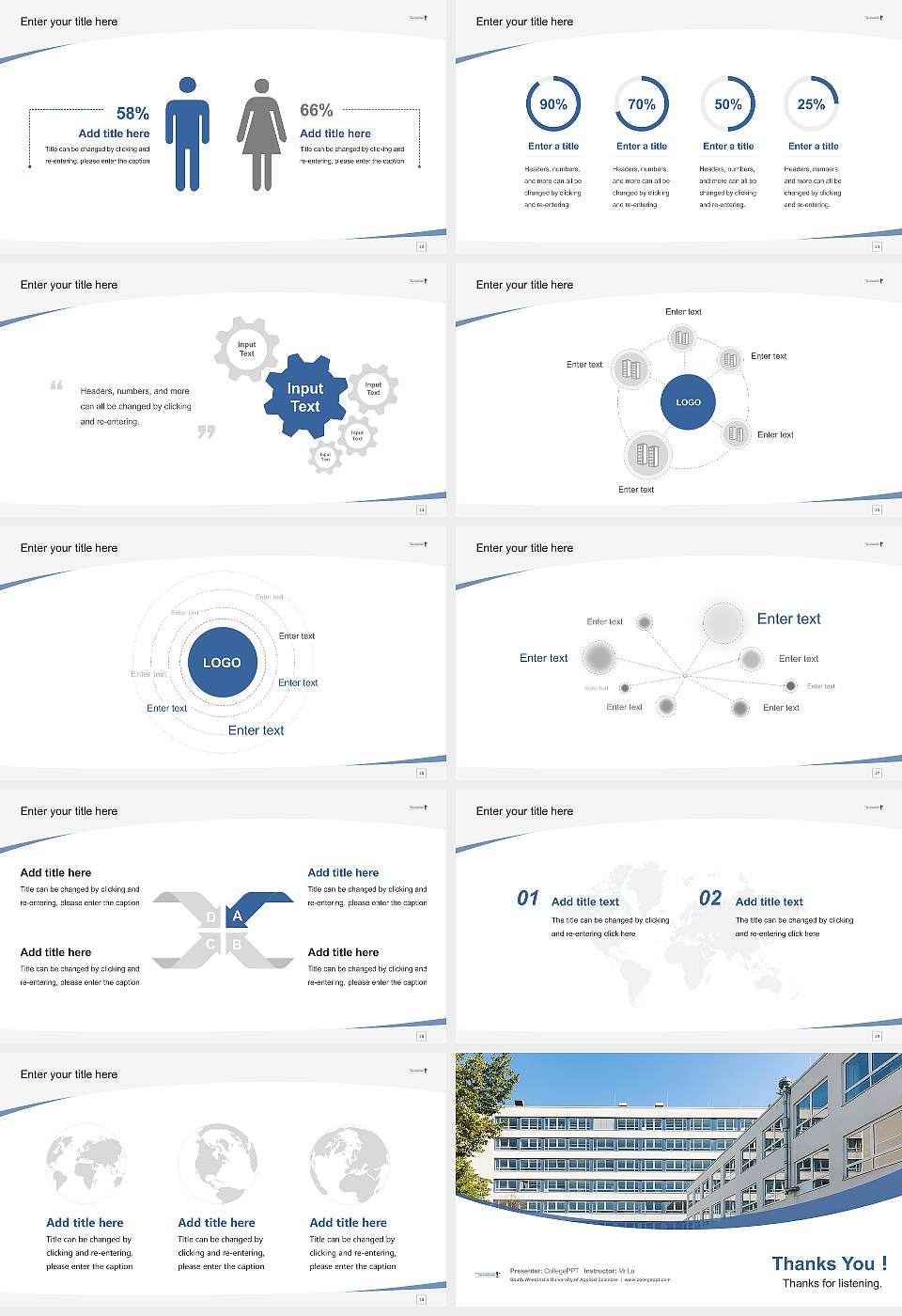 South Westphalia University of Applied Sciences Course/Courseware Creation PPT Template16:9 ratio PPT effect preview image4