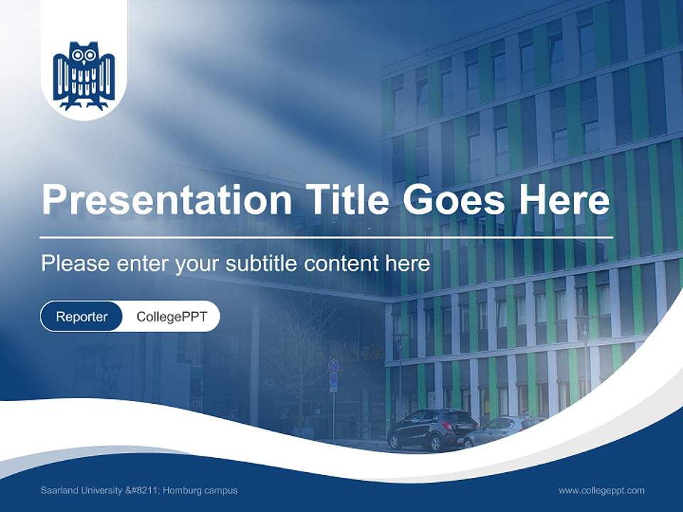 Saarland University – Homburg campus Lecture Sharing and Networking Event PPT Template4:3 ratio PPT effect preview image4