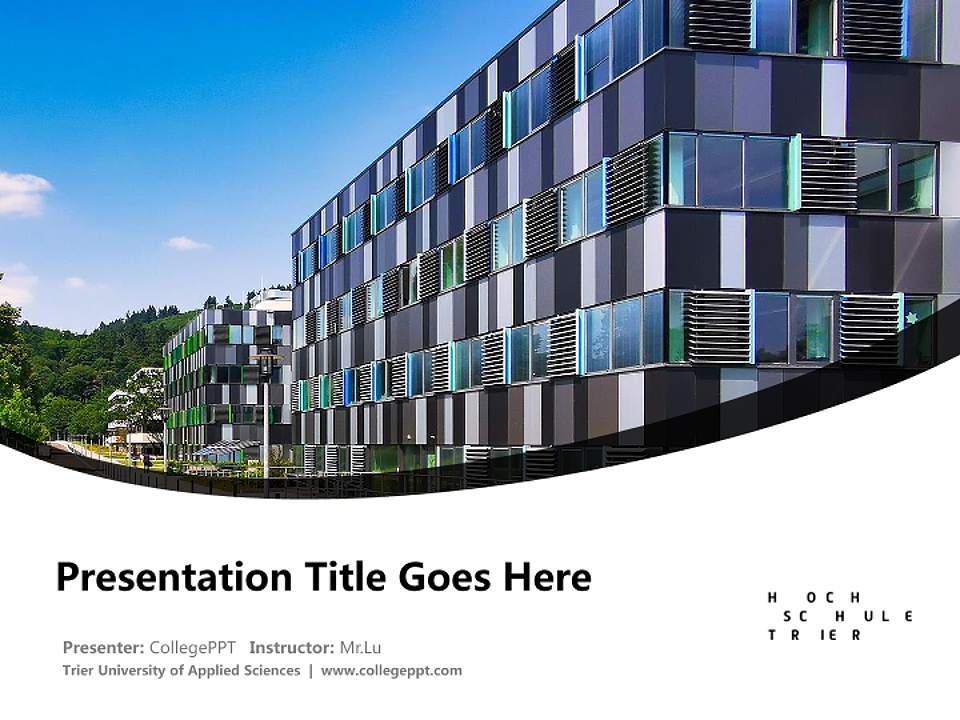 Trier University of Applied Sciences Course/Courseware Creation PPT Template4:3 ratio PPT effect preview image5