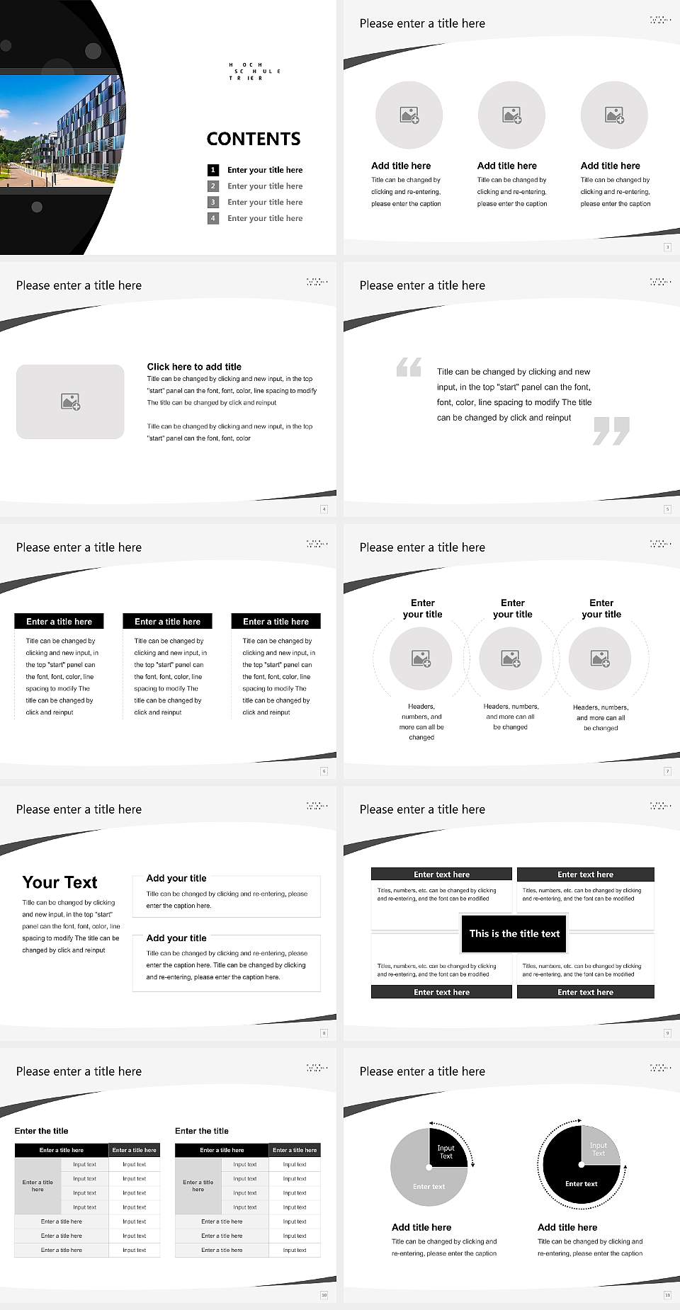 Trier University of Applied Sciences Course/Courseware Creation PPT Template4:3 ratio PPT effect preview image2