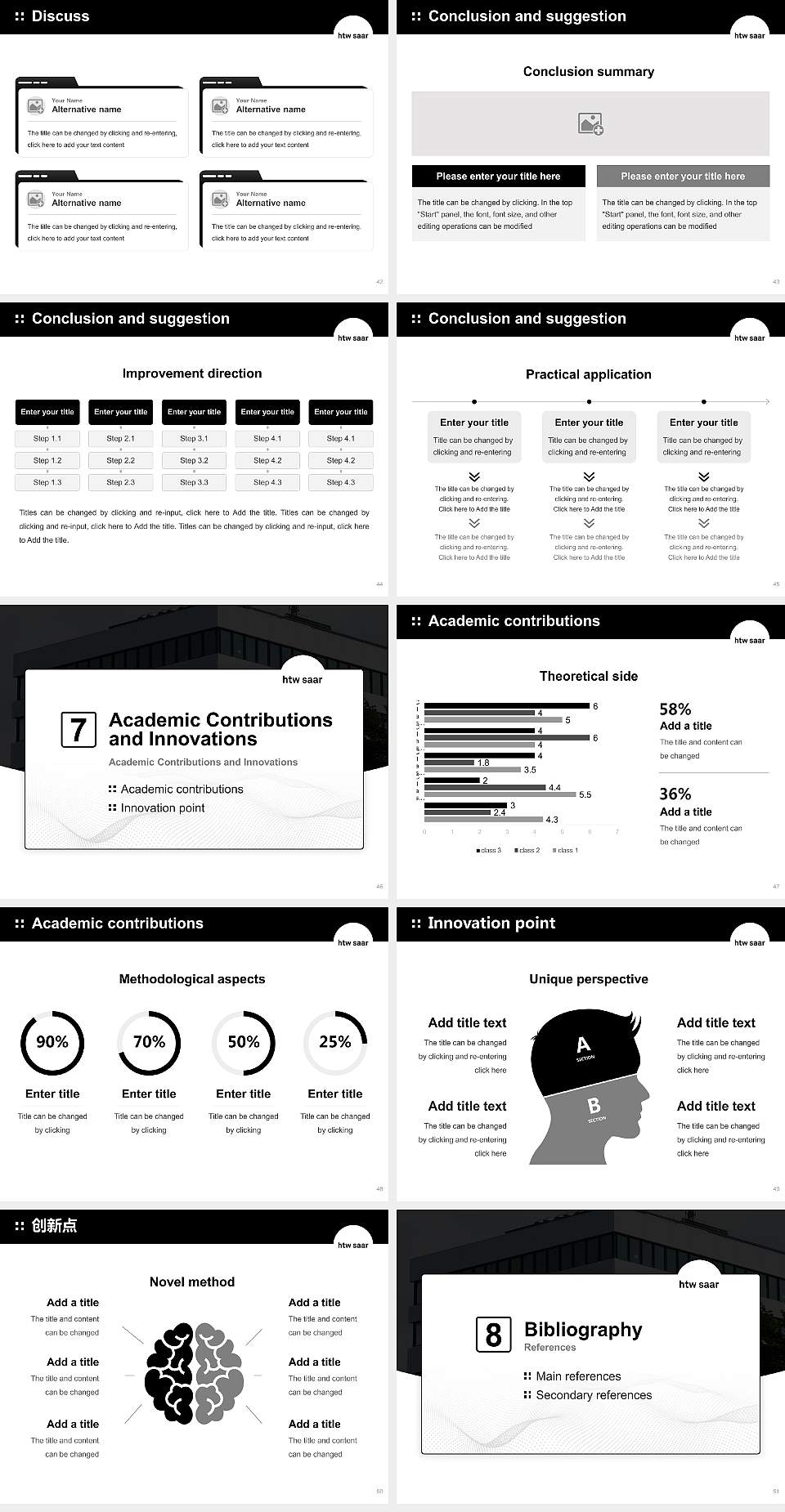 University of Applied Sciences Saarland Graduation Thesis Defense PPT Template4:3 ratio PPT effect preview image6
