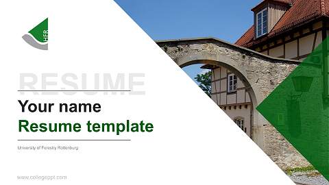 University of Forestry Rottenburg Resume PPT Template