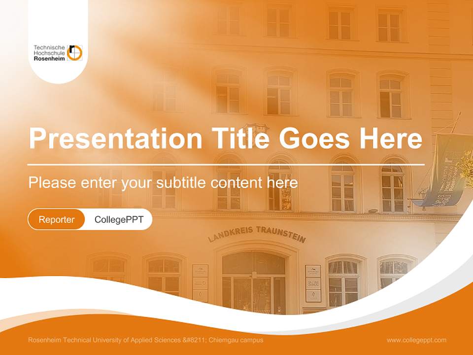 Rosenheim Technical University of Applied Sciences – Chiemgau campus Lecture Sharing and Networking Event PPT Template4:3 ratio PPT effect preview image4