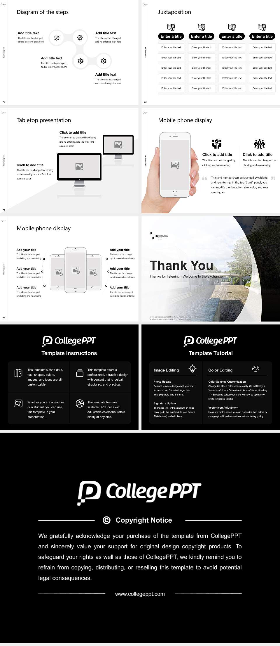 Rhineland-Palatinate Technical University Kaiserslautern-Landau – Landau campus Competition/Entrepreneurship Contest PPT Template4:3 ratio PPT effect preview image9
