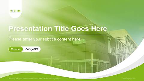 University of Applied Sciences Mittelhessen (THM) – Friedberg campus Lecture Sharing and Networking Event PPT Template