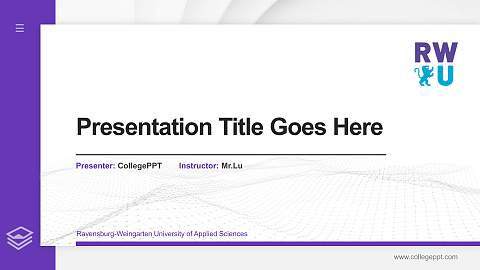 Ravensburg-Weingarten University of Applied Sciences Thesis Proposal/Graduation Defense PPT Template