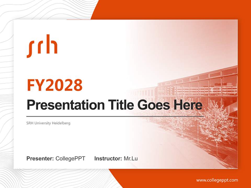 SRH University Heidelberg Academic Presentation/Research Findings Report PPT Template4:3 ratio PPT effect preview image5