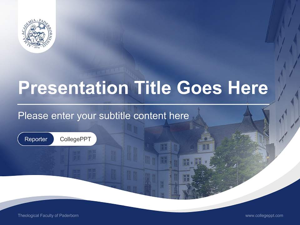 Theological Faculty of Paderborn Lecture Sharing and Networking Event PPT Template4:3 ratio PPT effect preview image4
