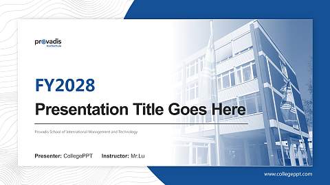 Provadis School of International Management and Technology Academic Presentation/Research Findings Report PPT Template